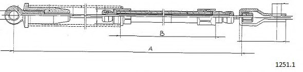 CABOR 1251.1 Cable, parking brake